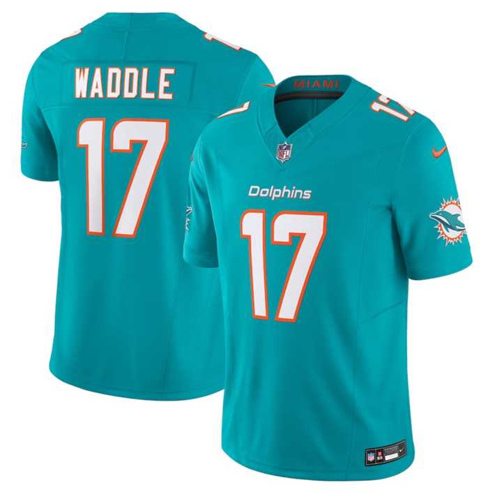 Men & Women & Youth Miami Dolphins #17 Jaylen Waddle Aqua 2023 F.U.S.E Vapor Limited Stitched Football Jersey